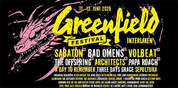 Schnappt euch eines von sechs 3-tages Eintritte für das GREENFIELD FESTIVAL in Interlaken!