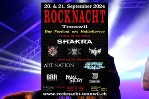 Rocknacht Tennwil 2024: Nestor - Art Nation, Shakra - Grand Design - JD Miller - Rock-Out - Fireborn - BBR - Final Story