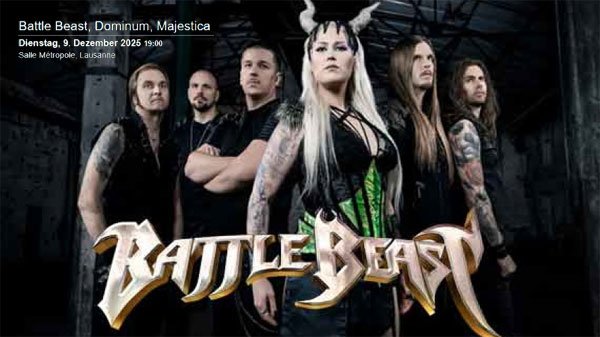 Holt euch 2x2 Tickets für BATTLE BEAST in Lausanne!